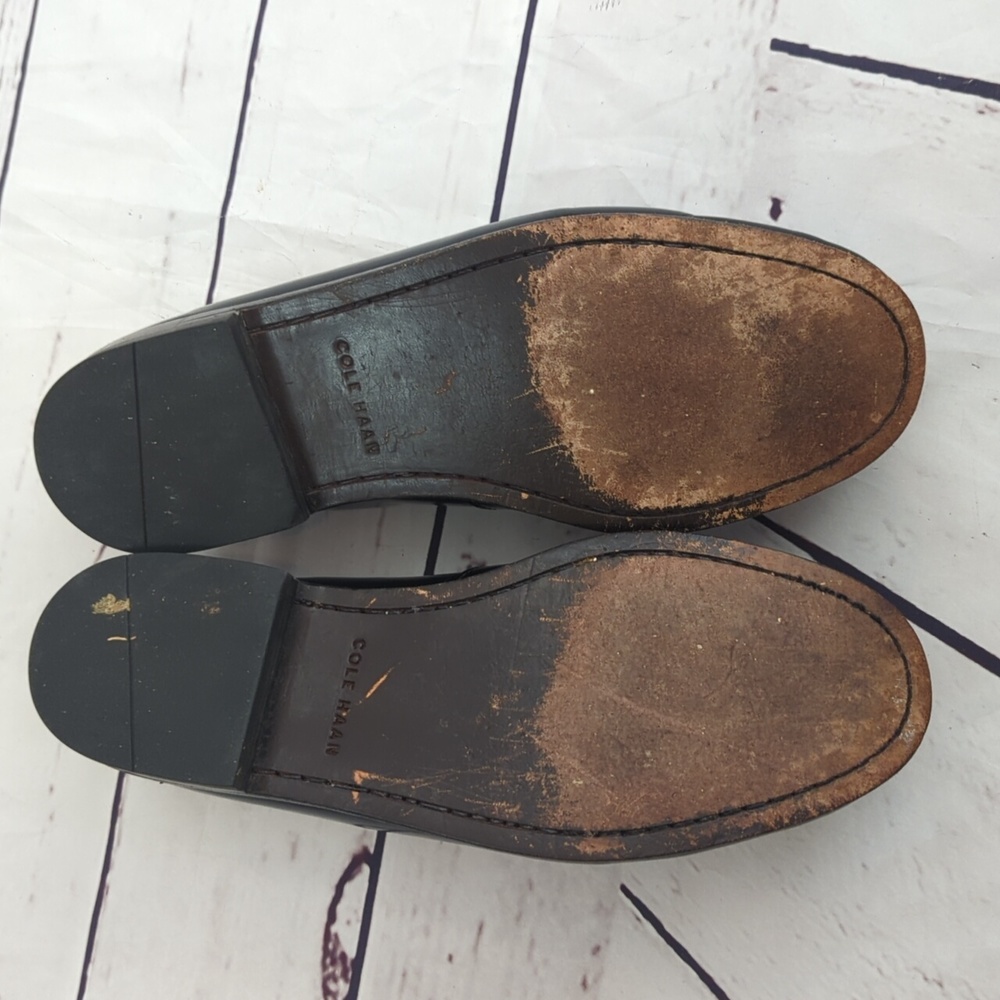 Cole Haan Pinch Shawl Bow II black leather loafers, shoes, CO2691, men's 9.5 D - Picture 8 of 12